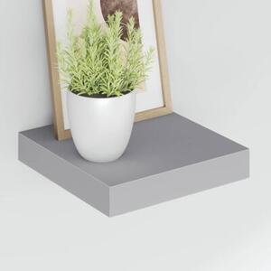 Wisząca półka ścienna, szara, 23x23,5x3,8 cm, mdf