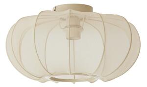Kremowa lampa sufitowa z tekstylnym kloszem ø 40 cm Plumalia – Light & Living