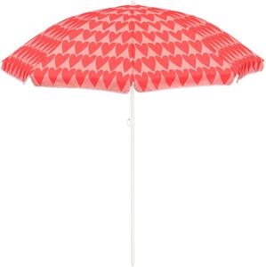 Parasol plażowy Mica Decorations Heart - H180 x Ø160 cm - Różowy