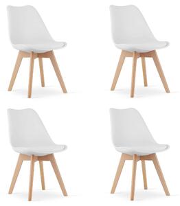 Krzesło Valora MARK białe x4 | Zestaw 4 białych krzeseł zapewniających stylowe siedziska