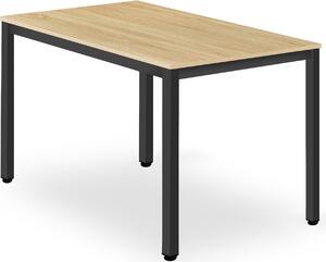 Stół Valora TESSA 120x60 Dąb Czarne Nogi - Nowoczesny stół dębowy z wyrazistą czarną ramą