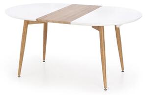 Stół CALIBER 160(200)x90 biały/dąb san remo rozkładany