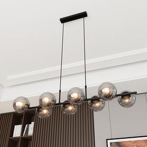 Lampa wisząca RORY 8 BLACK/GRAFIT loft, czarna, klosz