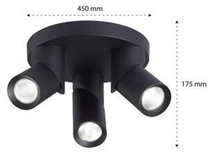 Lampa sufitowa MASTERLED Rita 3x GU10 LED oprawa halogenowa ruchoma czarna