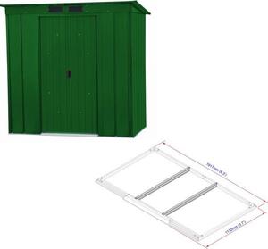 DURAMAX Pent Roof Eco Garden House 25 M² + Profile podłogowe Zielony 50024