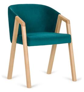 Stylowe krzesło Aires z drewnianym wykończeniem w stylu klasycznym i vintage