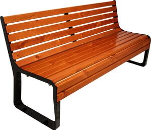 Drewniana ławka tenisowa Premium z oparciem - 180 cm