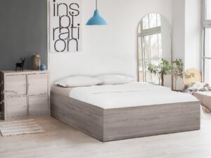 Łóżko BELLA 160 x 200 cm, dąb truflowy Stelaż: Ze stelażem listwowym rolowanym, Materac: Bez materaca
