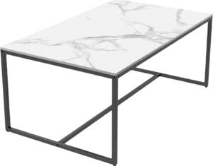Stół do jadalni Bolt Edge Opulence - Marmurowy wygląd - Rozkładany 150-180 cm - Biały