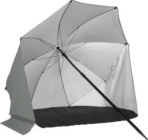 VirtuFit parasol plażowy z ekranem przeciwwiatrowym 160 cm Szary