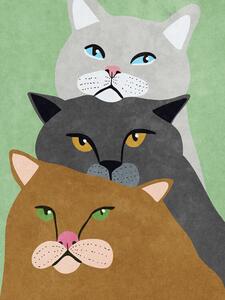 Ilustracja Cat Trio, Raissa Oltmanns