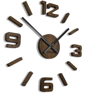 Drewniany zegar ścienny dębowy EKO 75cm brązowy