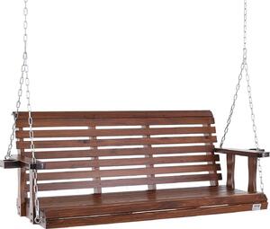 Drewniana huśtawka ogrodowa wisząca na taras werandę 170 cm
