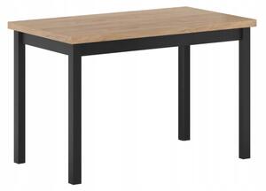 Stół do jadalni 68 x 120 cm kolor czarny i dąb złoty craft FURNITEX ST 23-FX
