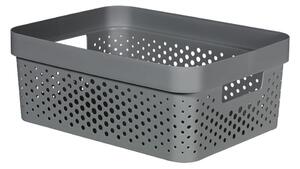 Szary koszyk Curver Infinity Dots, 11 l