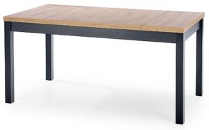ST45M stół okrągły rozkładany 80x160-230 cm dąb artisan/czarny