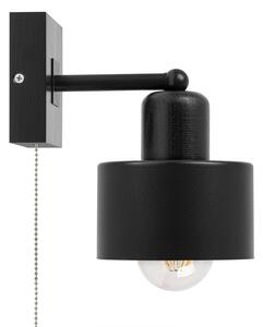 Czarny kinkiet LED SHWD-SC10x10SC jednopunktowy z litego drewna z włąc