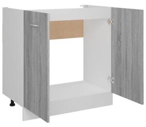 Szafka pod zlewozmywak, lyon, szary dąb sonoma, 80x46x81,5 cm