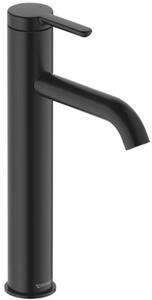 Duravit C.1 bateria umywalkowa stojąca L czarny mat C11030002046