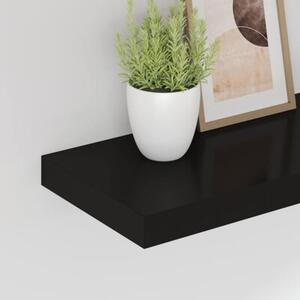 Półki ścienne, 4 szt., czarne, 80 x 23,5 x 3,8 cm, mdf