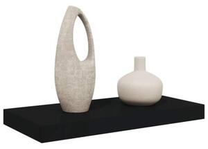 Półka ścienna, czarna, 50 x 23 x 3,8 cm, mdf