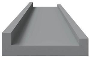 Półki ścienne na zdjęcia, 2 szt., szare, 80x9x3 cm, mdf