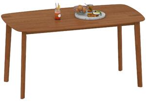 Stół jadalny HOMCOM 150 x 80 cm – stół kuchenny dla 6 osób w stylu rustykalnym, jasnobrązowy