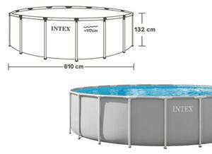 Basen stelażowy okrągły Intex 26756GN 610x132 cm Prism Frame