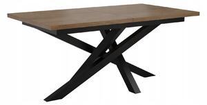 STÓŁ OKRĄGŁY ROZKŁADANY METAL LOFT SALON POKÓJ JADALNIA 140x80+2x40cm