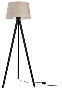 Lampa podłogowa trójnóg czarny Light Home LH Len 1xE27 44cm abażur stożek beżowy L05