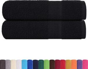 Ręczniki do rąk, frogn, 2 szt., czarne, 50x100 cm, 360 g/m²
