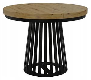 STÓŁ OKRĄGŁY ROZKŁADANY NOGA METAL SALON KUCHNIA 110cm+2x50cm