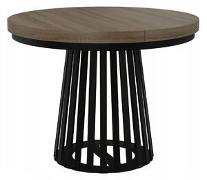 STÓŁ OKRĄGŁY ROZKŁADANY NOGA METAL SALON KUCHNIA 90cm+2x50cm