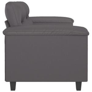 Sofa, 2-osobowa szary, 120 cm, sztuczna skÃ³ra