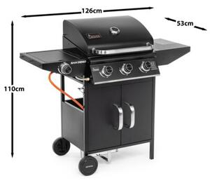 Grill ogrodowy gazowy ACTIVA San Diego 19689GD 12.8kW 55 x 40 cm