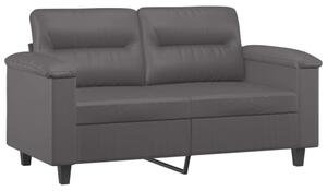 Sofa, 2-osobowa szary, 120 cm, sztuczna skÃ³ra