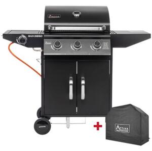 Grill ogrodowy gazowy ACTIVA San Diego 19689GD 12.8kW 55 x 40 cm
