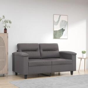 Sofa, 2-osobowa szary, 120 cm, sztuczna skÃ³ra