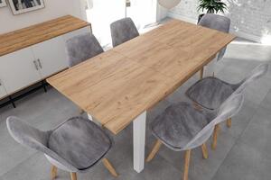 Stół do jadalni 67 x 120 cm kolor biały i dąb złoty craft FURNITEX ST22-FX