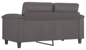 Sofa, 2-osobowa szary, 120 cm, sztuczna skÃ³ra