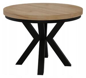 STÓŁ OKRĄGŁY ROZKŁADANY NOGA METAL SALON KUCHNIA 110cm+2x50cm