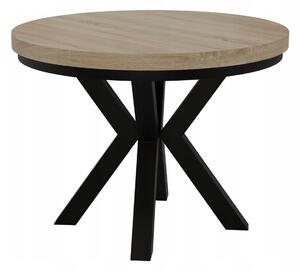 STÓŁ OKRĄGŁY ROZKŁADANY NOGA METAL SALON KUCHNIA 110cm+2x50cm