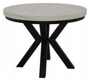 STÓŁ OKRĄGŁY ROZKŁADANY NOGA METAL SALON KUCHNIA 80cm+2x50cm