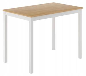 Stół do jadalni 70 x 110 cm kolor biały i dąb naturalny FURNITEX ST36-FX