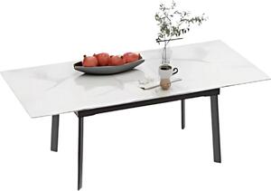 Stół jadalny Zenia – prostokątny – rozkładany 130–160 cm – Glossy White – dla 4–8 osób