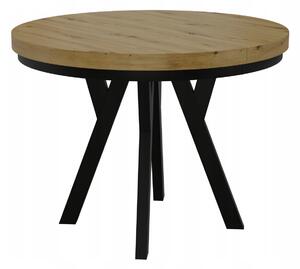 STÓŁ OKRĄGŁY ROZKŁADANY METAL LOFT SALON KUCHNIA POKÓJ 80cm+2x50cm