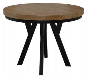 STÓŁ OKRĄGŁY ROZKŁADANY METAL LOFT SALON KUCHNIA POKÓJ 110cm+2x50cm