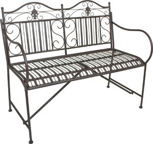 Ławka ogrodowa Mangan 950507, czarno-brązowy metal, 106 cm