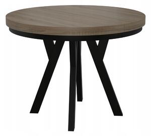 STÓŁ OKRĄGŁY ROZKŁADANY METAL LOFT SALON KUCHNIA POKÓJ 90cm+2x50cm