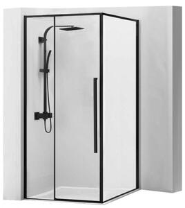 Rea Solar Black kabina prysznicowa 90x90 cm kwadratowa czarny półmat/szkło przezroczyste REA-K6412